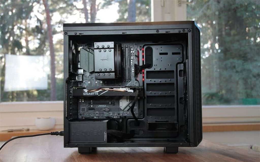 PC case uncovered