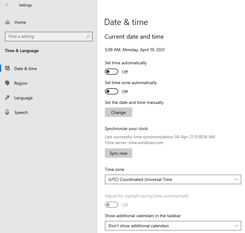 Change Time Zone On Windows 10 PC Laptop