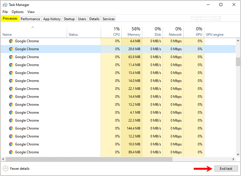 End program from task manager