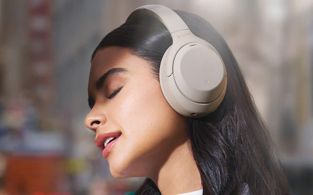 Girl Wearing Bluetooth Headphone