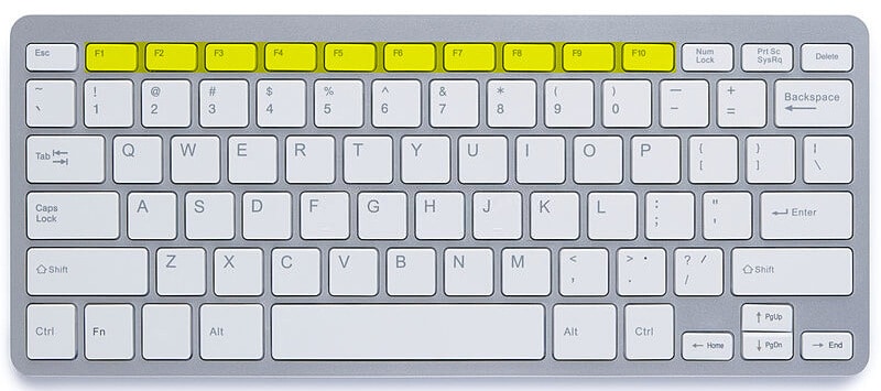 Small keyboard fn keys