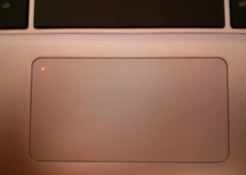 laptop touchpad on off light